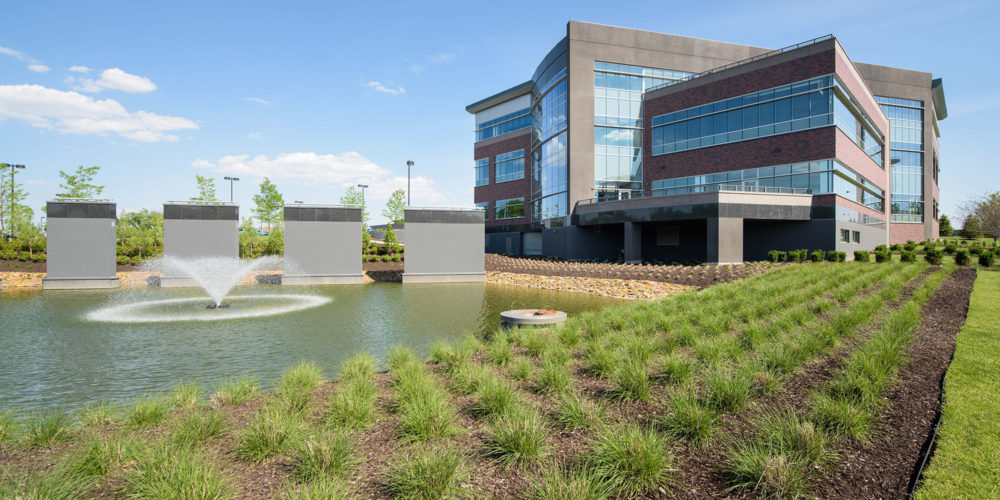 Lockwood Development Exterior with Water Feature