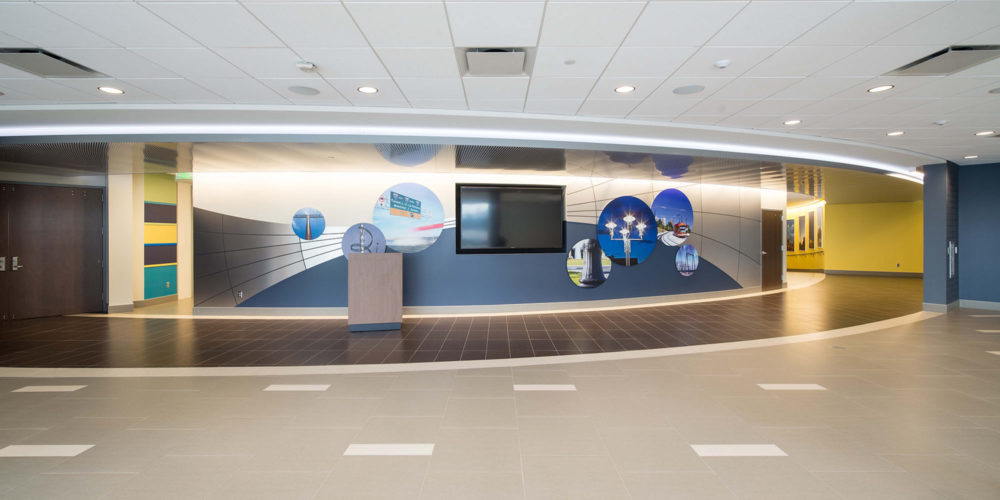 valmont center hall environmental graphics